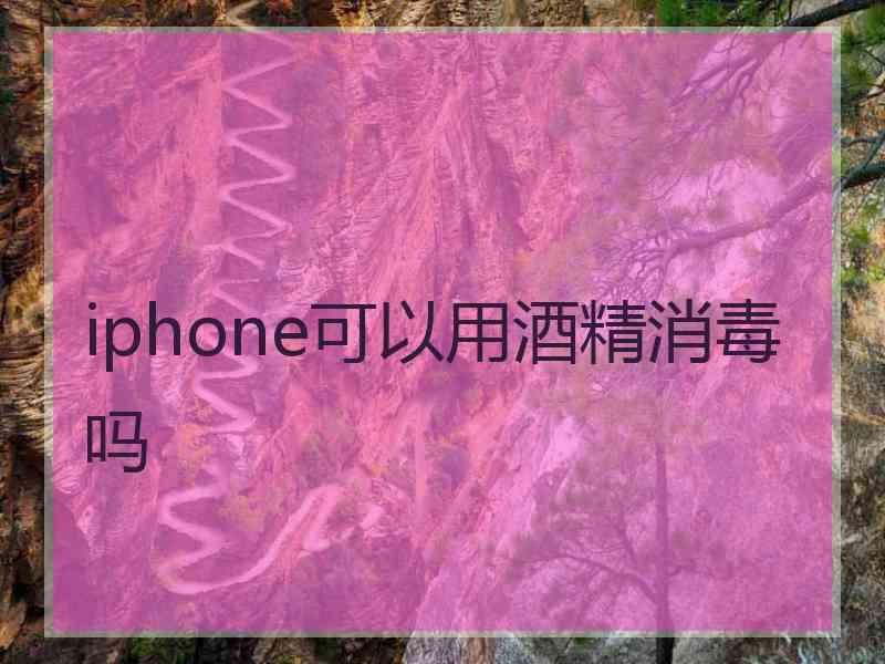 iphone可以用酒精消毒吗