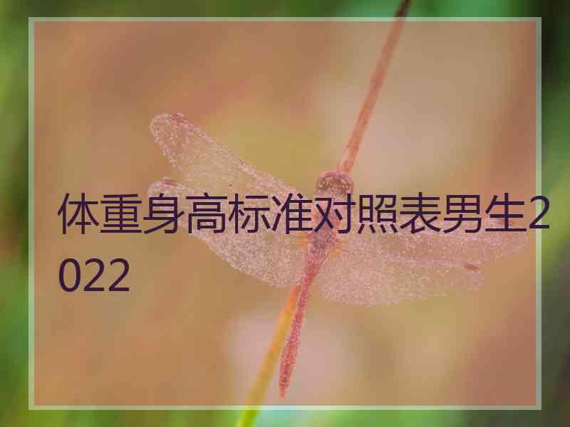 体重身高标准对照表男生2022