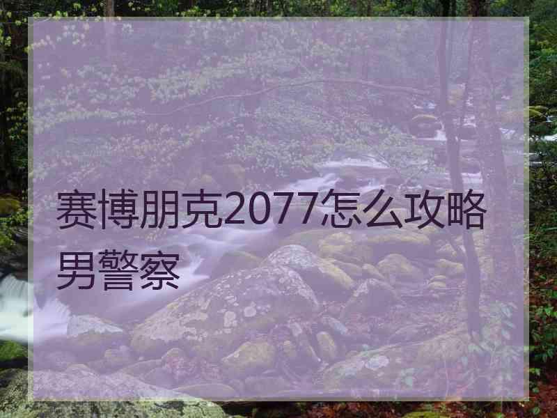 赛博朋克2077怎么攻略男警察