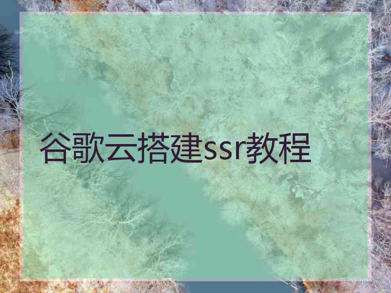 谷歌云搭建ssr教程