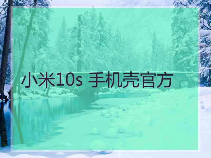 小米10s 手机壳官方