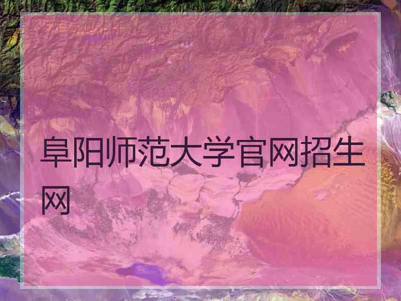 阜阳师范大学官网招生网