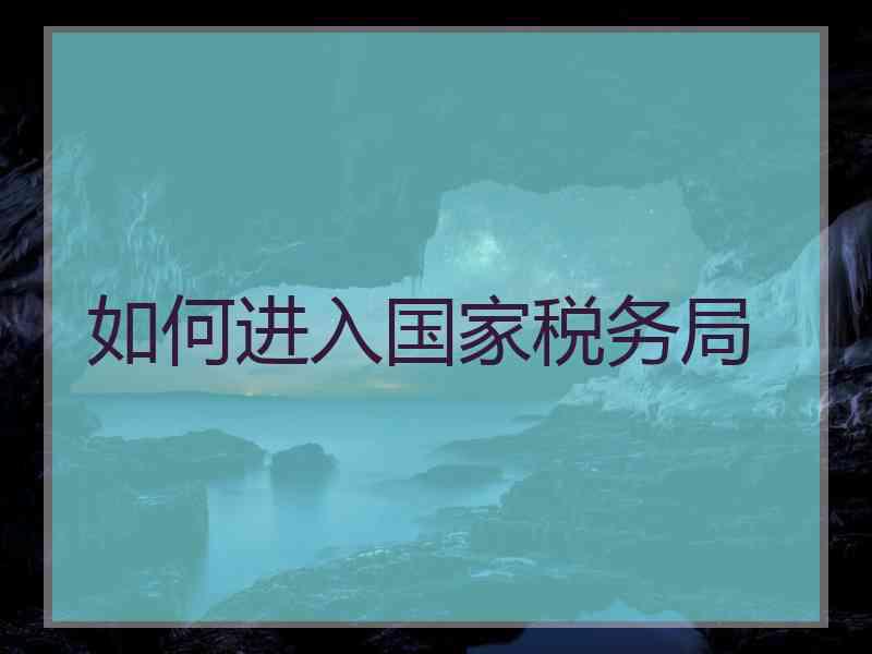 如何进入国家税务局