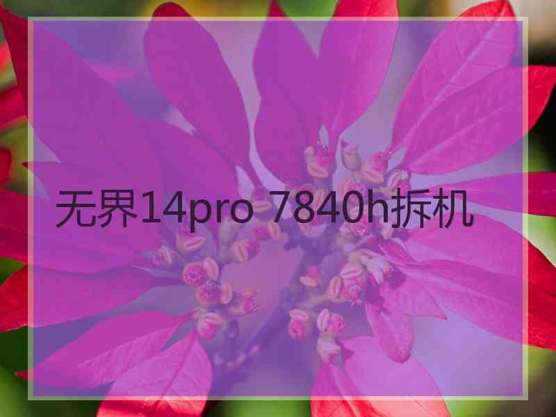 无界14pro 7840h拆机