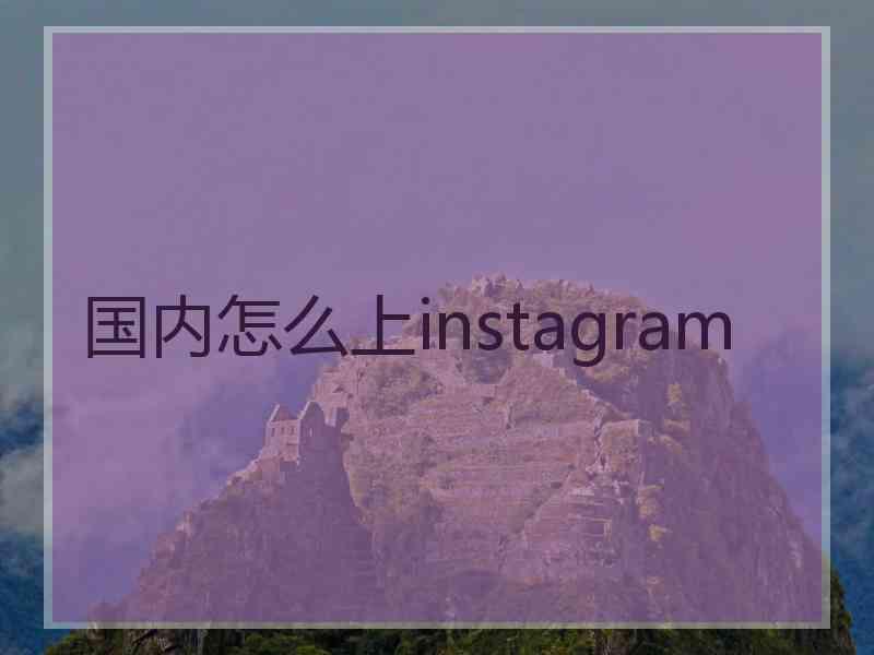 国内怎么上instagram