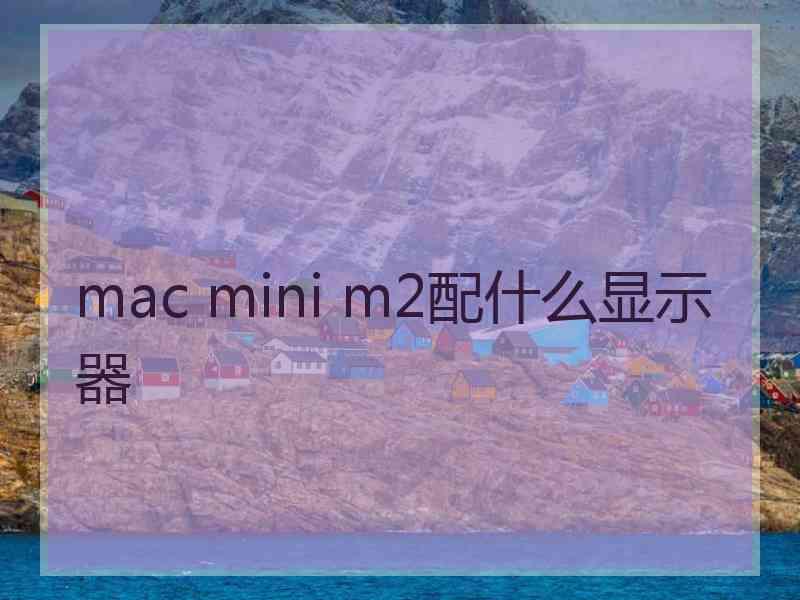 mac mini m2配什么显示器