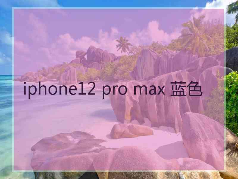 iphone12 pro max 蓝色