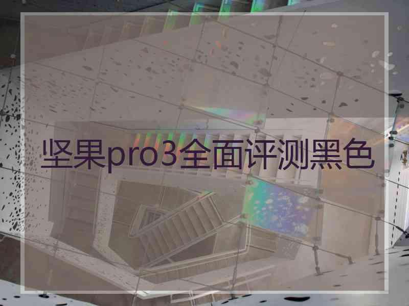 坚果pro3全面评测黑色