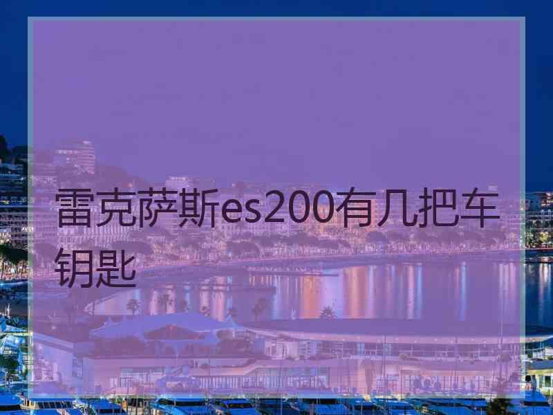 雷克萨斯es200有几把车钥匙