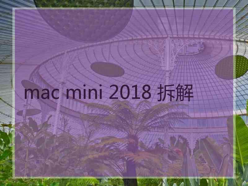 mac mini 2018 拆解