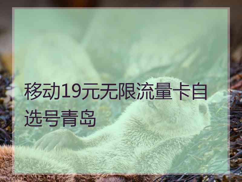 移动19元无限流量卡自选号青岛