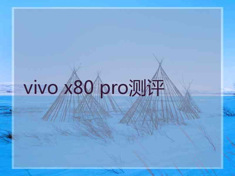 vivo x80 pro测评