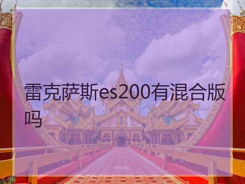 雷克萨斯es200有混合版吗