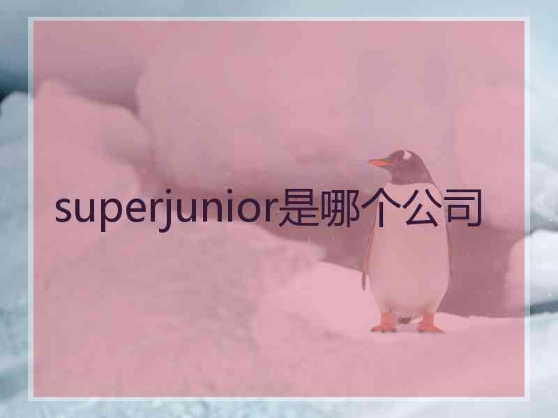 superjunior是哪个公司