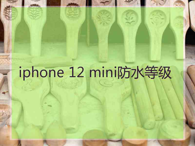 iphone 12 mini防水等级