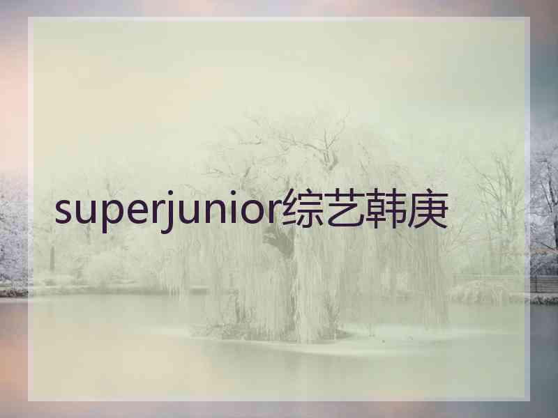 superjunior综艺韩庚