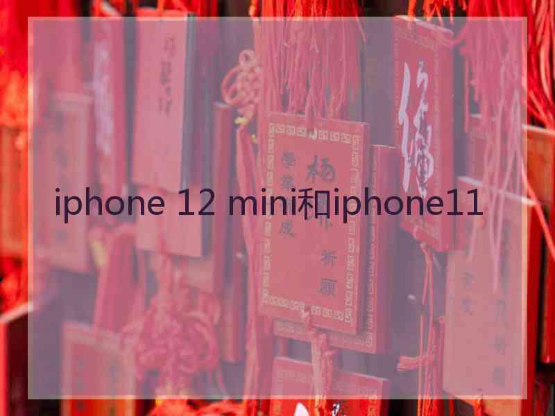 iphone 12 mini和iphone11