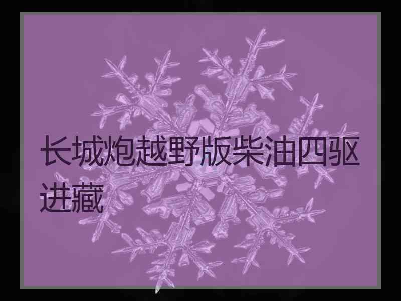 长城炮越野版柴油四驱进藏