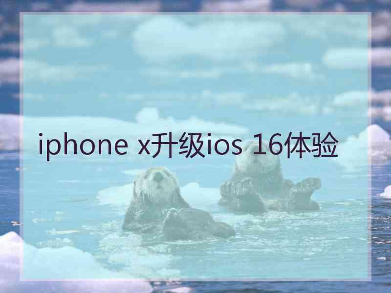 iphone x升级ios 16体验