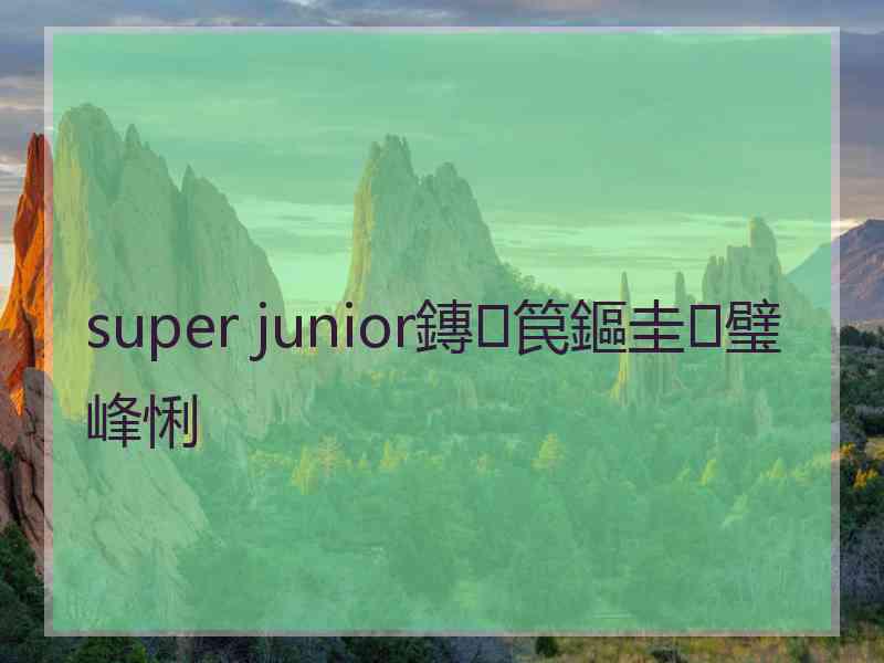 super junior鏄笢鏂圭璧峰悧