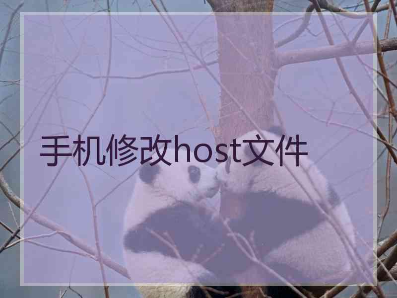 手机修改host文件