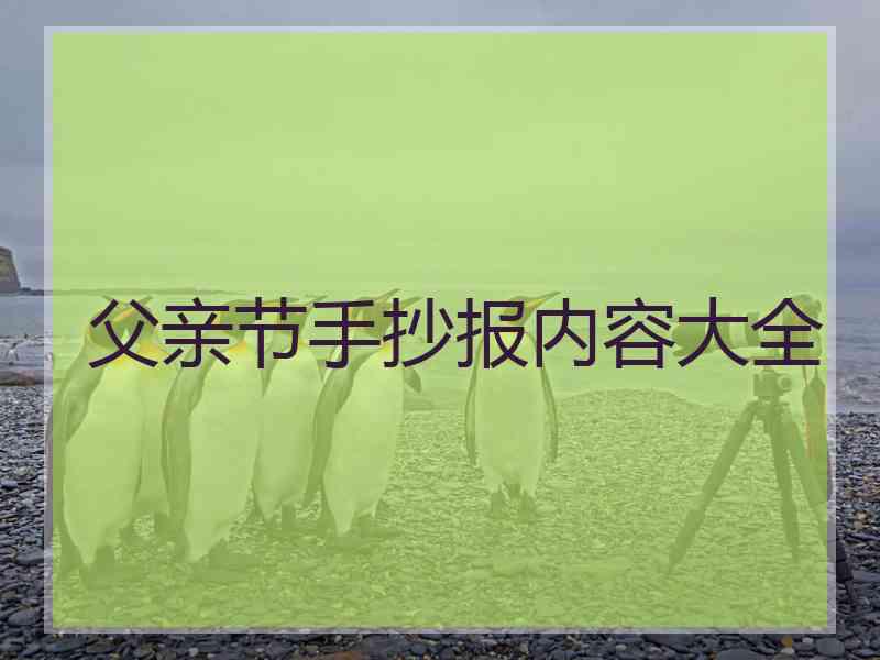 父亲节手抄报内容大全