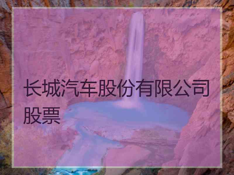 长城汽车股份有限公司股票