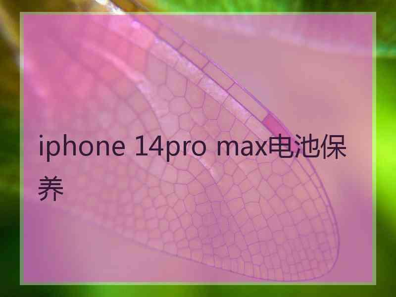 iphone 14pro max电池保养