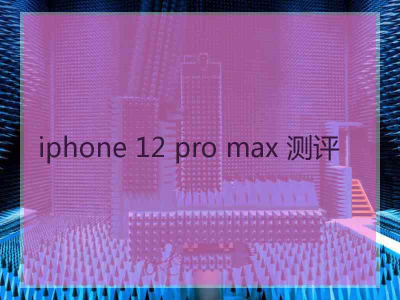 iphone 12 pro max 测评