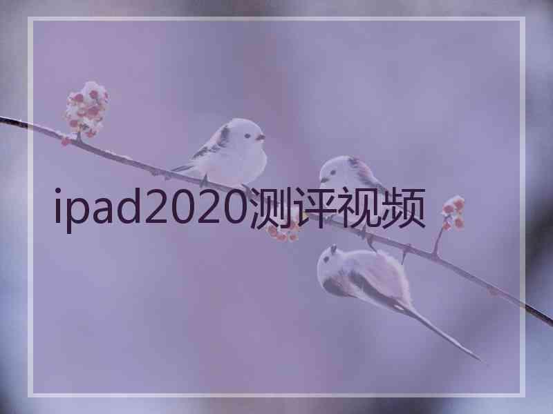 ipad2020测评视频