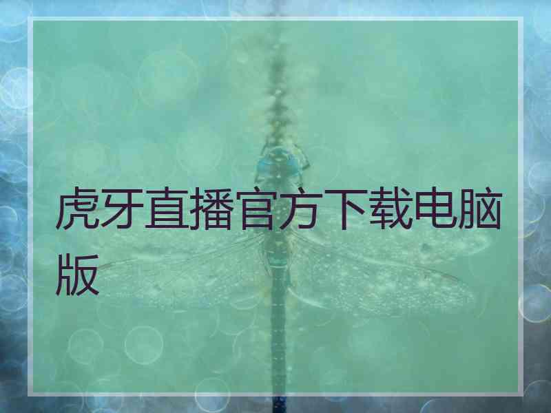 虎牙直播官方下载电脑版