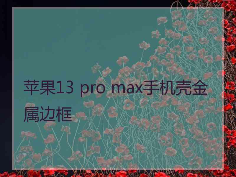 苹果13 pro max手机壳金属边框