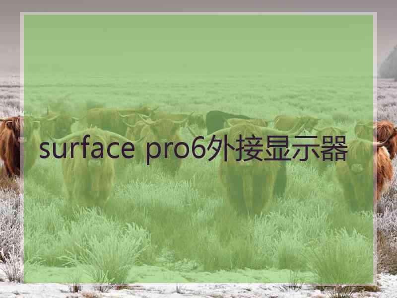 surface pro6外接显示器