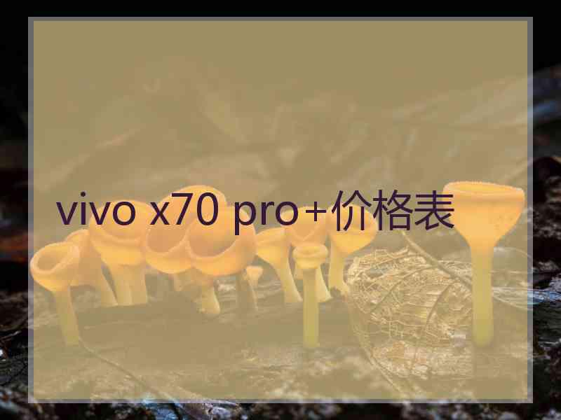 vivo x70 pro+价格表