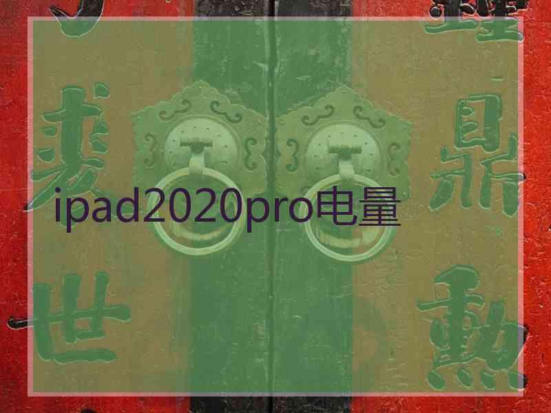 ipad2020pro电量